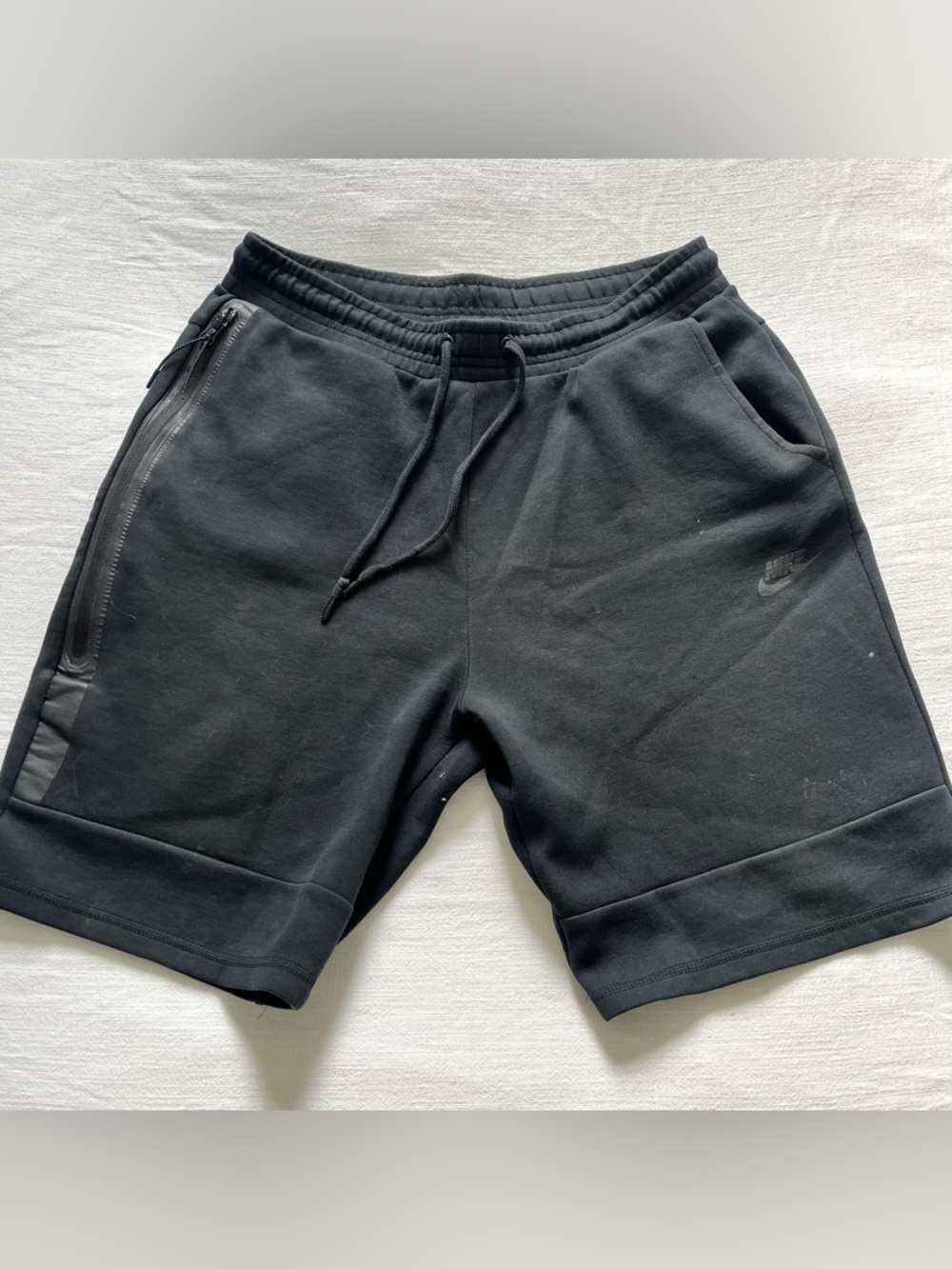 Nike Men’s Black Athletic Drawstring Shorts with Zip Pocket